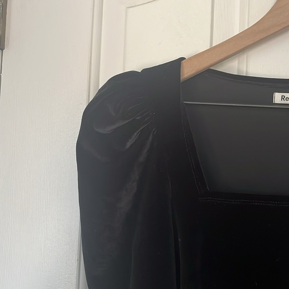 Reformation | Square Neck Velvet Mini Dress Size XS Cocktail Evening Wedding - Picture 5 of 10